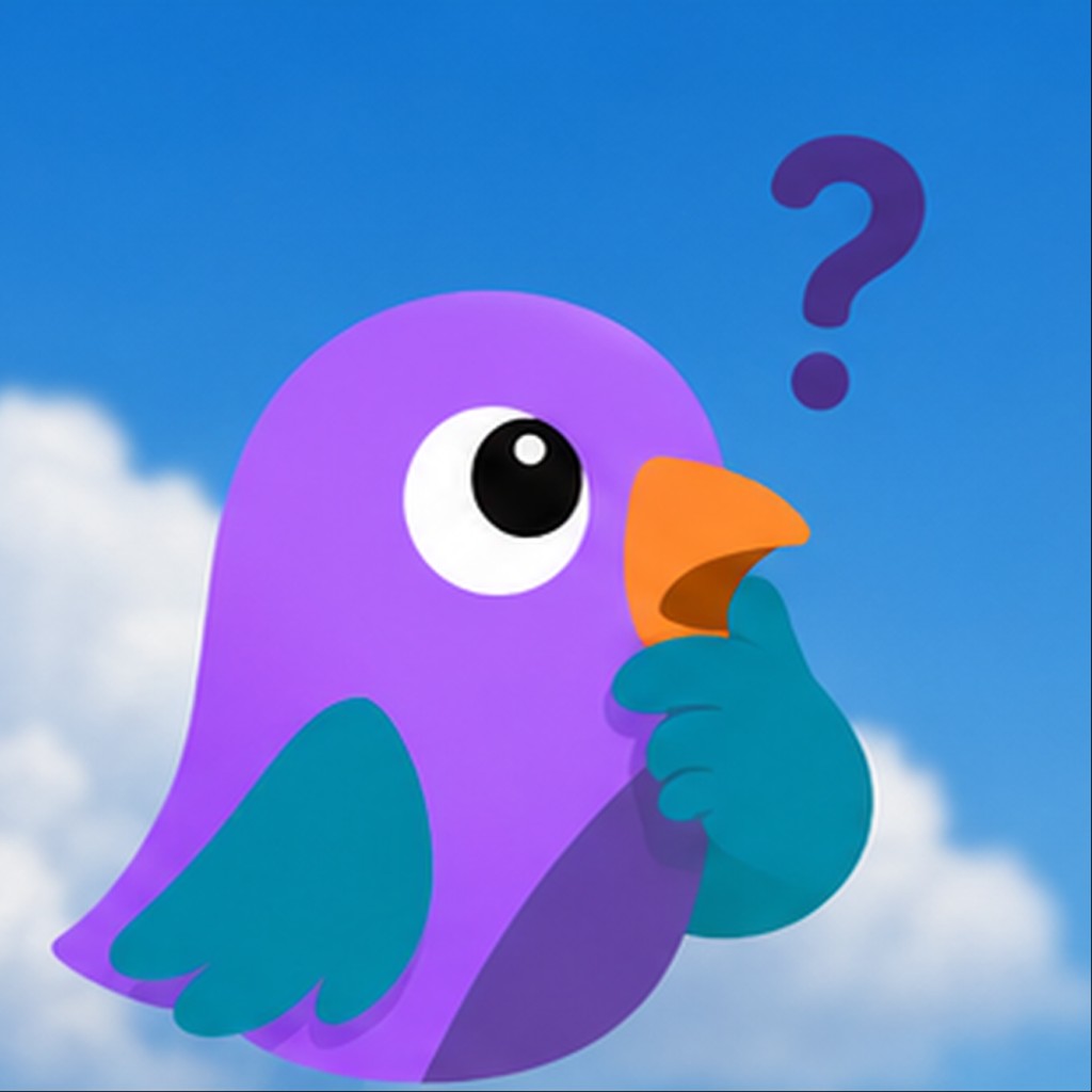 Intripid hummingbird character, curious mood.
